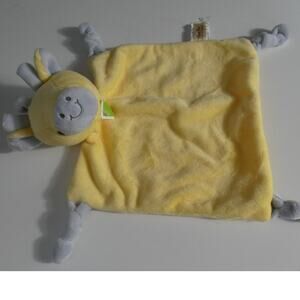 Dan Dee Giraffe Yellow Gray Knotted Ends Lovey Security Blanket Rattle New